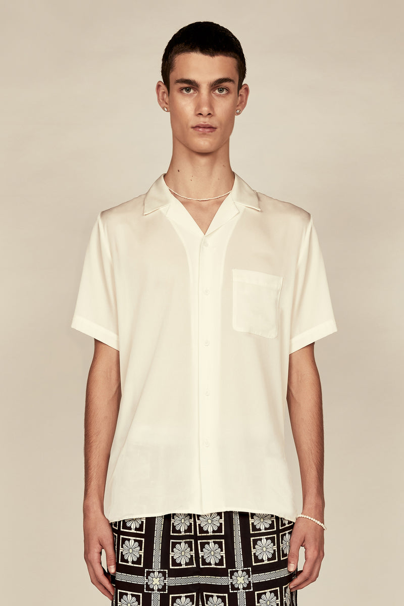 Les Bronson Silk Cuban Collar Shirt