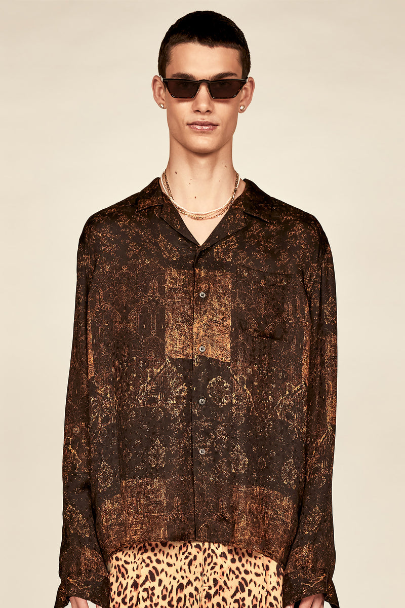 Les Bronson Oversize Printed Shirt