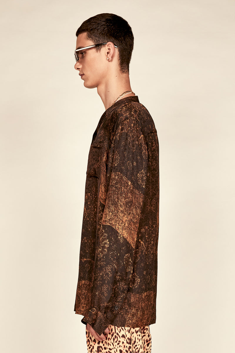 Les Bronson Oversize Printed Shirt