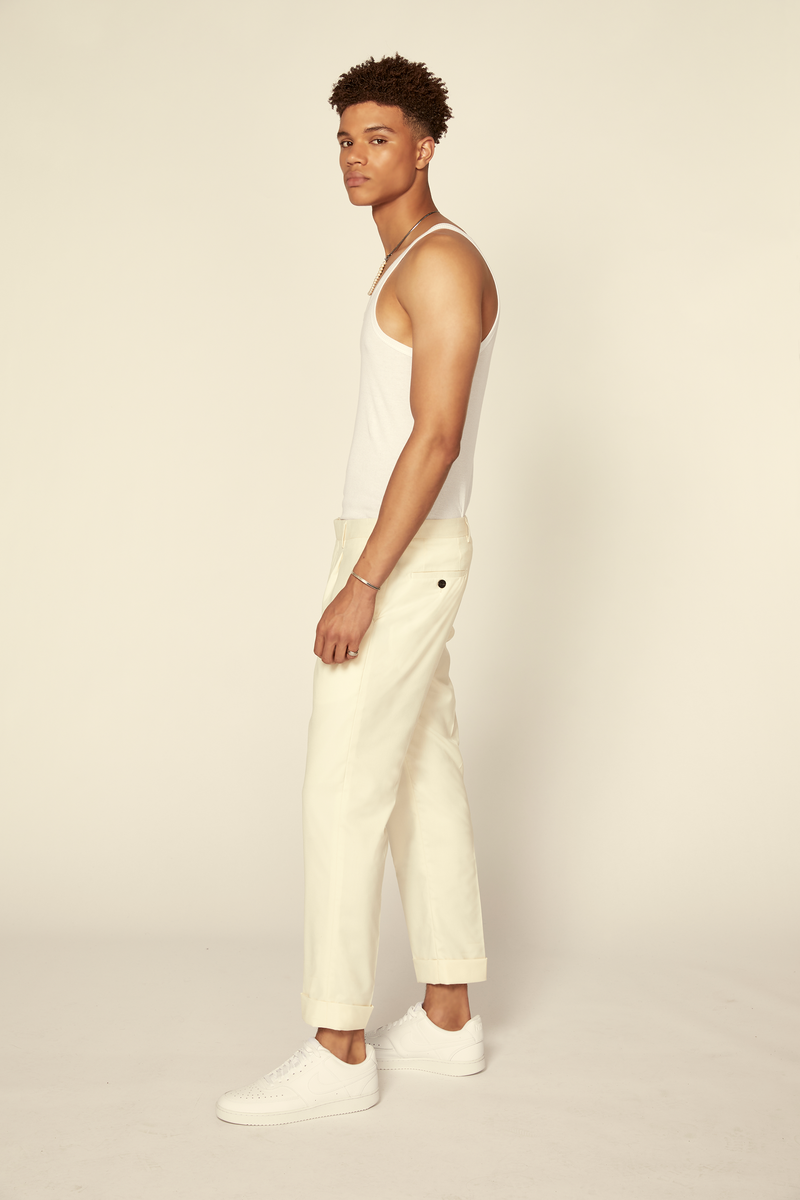 Straight Leg Cropped Trousers