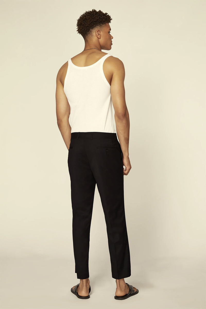 Straight Leg Cropped Trousers